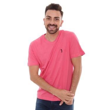 Imagem de Camiseta Aleatory Masculina V-Neck Classic Icon Rosa-Masculino