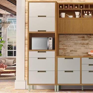 Imagem de Paneleiro 2 Portas 3 Gavetas Imperatriz Nesher Móveis Freijó/off White