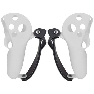 Imagem de Protetor do Aperto do Controlador de Vr, Silicone 2 Pces Capa do Aperto do Controlador do Toque Furo Preciso para o Salão da Exploração para o Jogador (Cinza claro)
