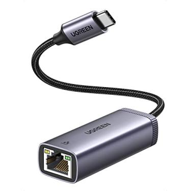 Imagem de UGREEN Adaptador USB C Para Ethernet Tipo C Thunderbolt 3 Para Rj45 Gigabit Lan Adaptador De Rede Compatível Com Macbook Pro, Macbook Air, Mac Mini, Ipad Pro, Surface Book, Dell Xps Cinzento Preto