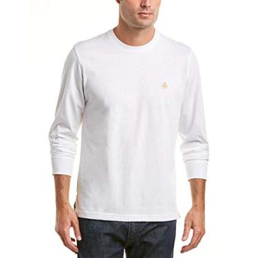 Imagem de Brooks Brothers Camiseta clássica, Branco (logotipo da Marinha), G
