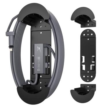 Imagem de XLTTYWL Suporte de cabo Ethernet Starlink, kit de montagem em ABS, acessórios de gerenciamento de cabos Starlink para cabo Star Link e adaptador Ethernet Starlinks (preto)