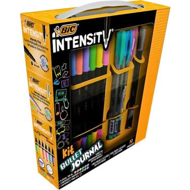 Imagem de Kit Escolar Bullet Jornal Intensity Com 10 Peças Bic