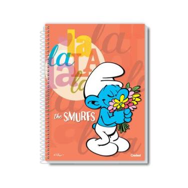 Imagem de Caderno Universitário Credeal Smurfs 10 Matéria 160Fls 200X275mm Capa