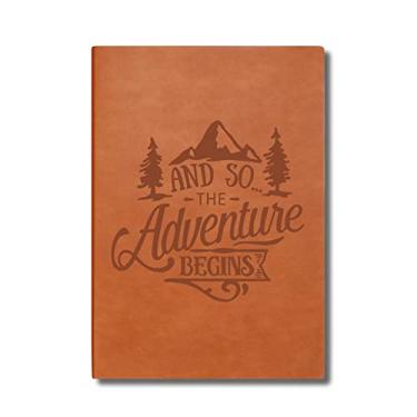 Imagem de LBWCER And So The Adventure Begins: Caderno pautado em branco, presente de formatura, viagem, diário, pautado, capa dura (aventura)