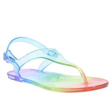 Imagem de Nautica Women's Jelly Sandel Flip-Flop With Back Strap - Comfort Slipper Soft Cushion Thong Slide-Gustava-Rainbow-7