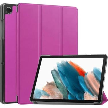 Imagem de Capa Smart Case Compatível Para Samsung Galaxy Tab A9 8,7'' SM-X110/SM-X115 2023 -LILAS Leve, PU de qualidade,Anti-impressões digitais,Resistente a arranhões