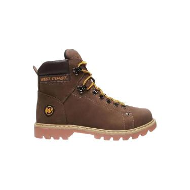 Imagem de Bota West Coast Couro Worker Classic Nobuck Marrom Escuro 039