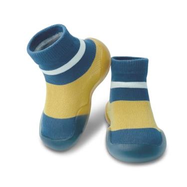 Imagem de Dookeh Sapatos de bebê meninos meninas sapatos de primeira caminhada antiderrapante sola macia tênis infantil infantil babygirl meia sapatos, 1 - marrom, azul, 2-2.5 Anos