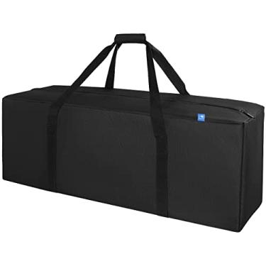 Imagem de Bolsa esportiva – bolsa de viagem extragrande com zíper atualizado, durável e resistente à água, preta.., Preto, 36" x 13" x 13", Bolsa clássica para árvore de Natal