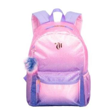 Imagem de Mochila Sestini Capricho Paetê 20 Litros Rosa-Unissex