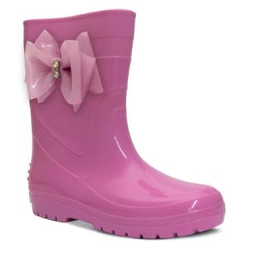 Imagem de Galocha Infantil Feminina Nº 25 ao 32 Bota Chuva Menina Botinha Impermeável 09.52 (Rosa, BR, Criança de 4 a 8 anos, Numérico, 30)