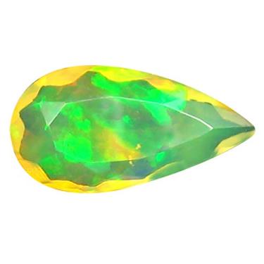 Imagem de 1,73 ct AAA A+ qualidade premium corte pera (14 x 7 mm) opala arco-íris etíope não aquecida pedra preciosa solta genuína