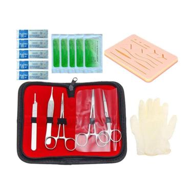 Imagem de Kit de prática de sutura, 3 camadas e 14 cortes, tudo incluído