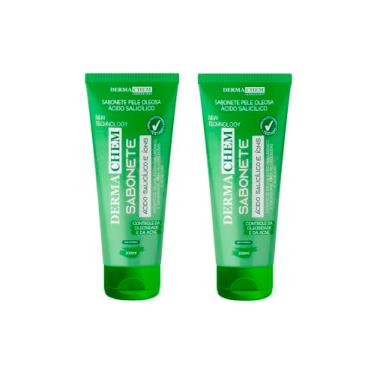Imagem de Sabonete Ácido Salicílico Dermachem Kit 2 Unidades - Pele Oleosa, Oil Control, Limpeza Profunda, 100ml Cada