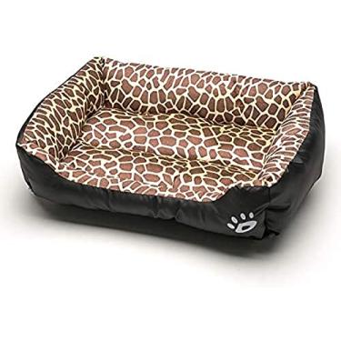 Imagem de Camas para cães - À prova d'água, lavável, resistente, padrão de tigre, estampa de leopardo, cama de cesta, luxuosa, macia, para animais de estimação, cesta quente, almofada de cama, estampa