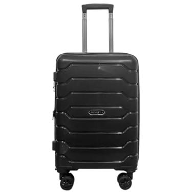 Imagem de Mala De Viagem Bordo Polipropileno Cadeado TSA Rodas 360° (Preto)