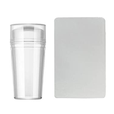 Imagem de Carimbo de Dupla Face Para Arte Em Unhas, Eia de Silicone Transparente Com Raspador, Corpo Visível Transparente, sem Vio Para Salão de Beleza/decoração de Unhas Diy