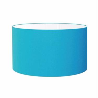 Imagem de Cúpula Abajur Cilíndrica Cp-7027 Ø55x30cm Azul Turquesa