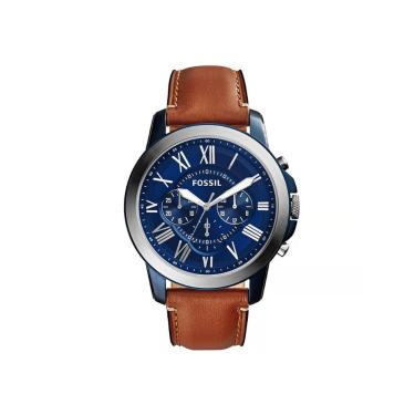 Imagem de Relógio Fossil Grant Azul Marrom Masculino FS5151/0AN