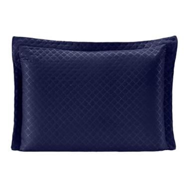Imagem de Fronha Para Travesseiro Relevo Acolchoado 70x50 Matelassê Luxuoso (AZUL MARINHO)