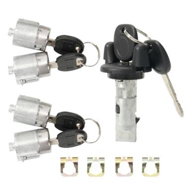 Imagem de Dilomber Kit de chaves de cilindro de interruptor de ignição e cilindros de fechadura de porta compatível com Chevy Express/GMC Savana 1500 2500 3500 Van, 2001-2007#Substitui 704600 706591 598007