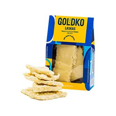 Imagem de Laskas de chocolate branco com pedaços de coco zero adição de açúcares