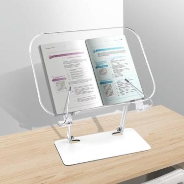 Imagem de Suporte de acrílico para livros – suporte versátil para leitura – elegante suporte de livro de receitas – ideal para laptop, leitura de receitas – acessórios perfeitos para livros, exibição e