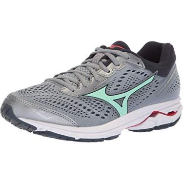 Imagem de Mizuno Women's Wave Rider 22 Running Shoe, Trade Winds/Teaberry 12 B