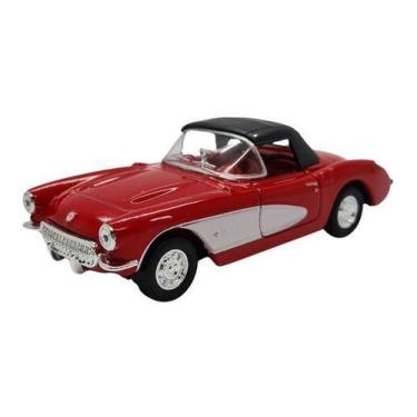 Imagem de Miniatura Chevrolet Corvette 1957 Vermelho Metal Welly 1:38