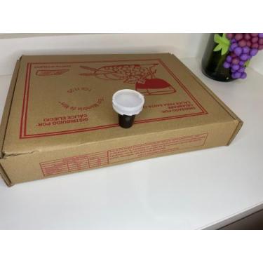 Imagem de Calice com suco de uva e tampa porta pão premium sem o pão caixa com 4
