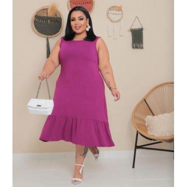 Imagem de Vestido plusize - maddame_moda_plussize, Roxo, G2