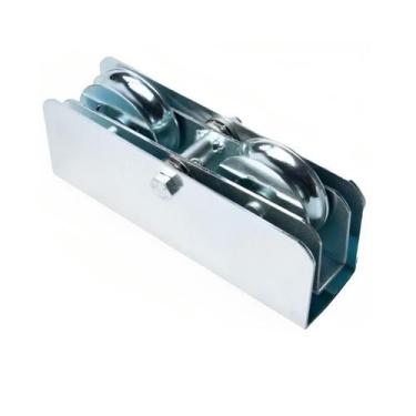 Imagem de Roldana em aco 3" (u) tipo truck conjunto dupla porta portão ferro joc