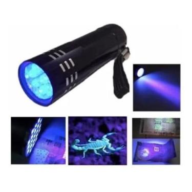 Imagem de Lanterna de Metal uv Luz Nota Falsa Ultravioleta Seca Unhas Gel - ZEM