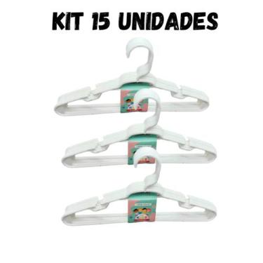 Imagem de kit 15 Cabide Infantil Reforçado para Roupas - LizKO