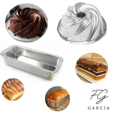 Imagem de Kit De 1 Forma Vulcão Para Bolo Nórdico Nordic Cake + 1 Forma Para Bol