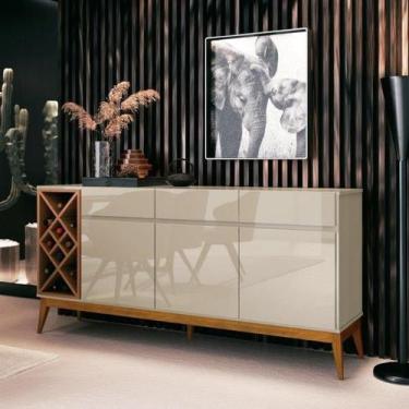 Imagem de Buffet Grande aparador 1.73m Passion 3 Portas gavetas Off wh - EDN MÓV