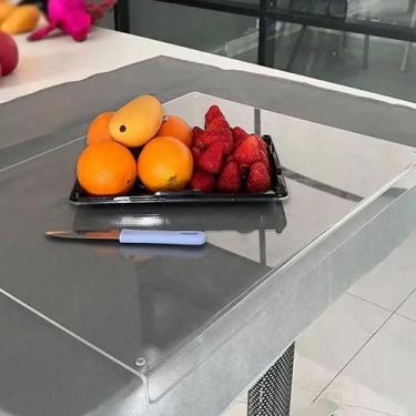 Imagem de Tábua Em Acrílico transparente de Corte Carnes Vegetais Legumes para c