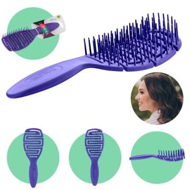Imagem de Escova De Cabelo Maya Dompel Anti Frizz e Anti Estática Flexível Cores