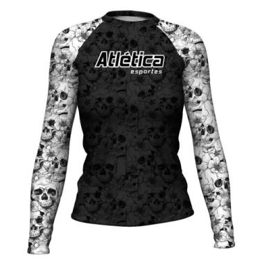 Imagem de Rash Guard Skull Feminina Atlética Esportes, P