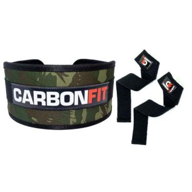 Imagem de Kit cinto com strap fita - Cinto Verde Militar + Par Strap Preto - CAR