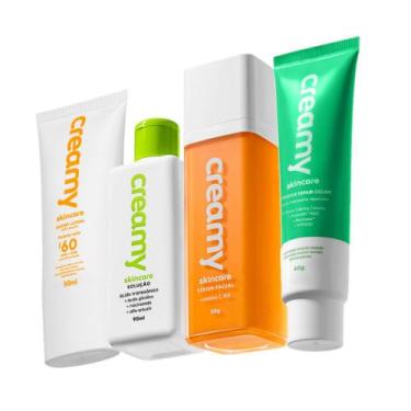 Imagem de Kit Creamy Skincare Vitamina C Tranexâmico Hidratante Reparador Protet