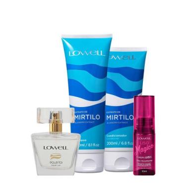Imagem de Kit Lowell Extrato de Mirtilo Shampoo Condicionador Keeping Liss Óleo 