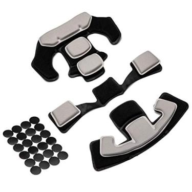 Imagem de PAXLAMB Almofada de espuma viscoelástica para capacete, kit de substituição universal tático de motocicleta para capacete ACH MICH Team Wendy FMA EXF (preto cinza)