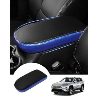 Imagem de Autorder Capa de console central para Toyota RAV4 2019-2022 2023 2024 2025 acessórios capa de apoio de braço antiarranhões almofada de console médio protetor de braço de couro