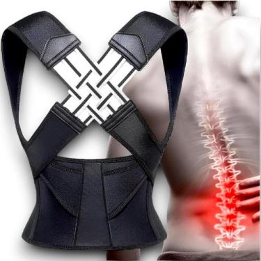 Imagem de Corretor Postura  Magnético Colete Cinta Alinha Coluna feminino mascul