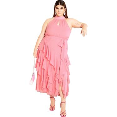 Imagem de City Chic Vestido plus size, vestido maxi Mandy, Rosa bebê, 48