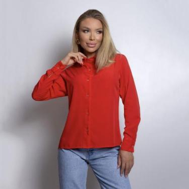 Imagem de Camisa Social Feminina Manga Longa de Botões Casual Básica Uniforme El