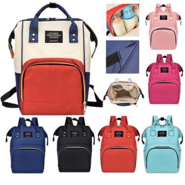 Imagem de Mochila Maternidade Bolsa Mamãe Bebê Multifunção - Jevonline, Bolsa mo