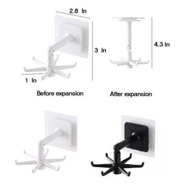 Imagem de Gancho Multifuncional Com Rotação De 360 Para Cozinha - oem, Branco